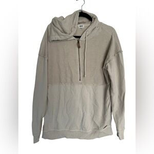 BKE Men’s Hoodie Sweatshirt Medium Beige‎ Half-Zip Cotton